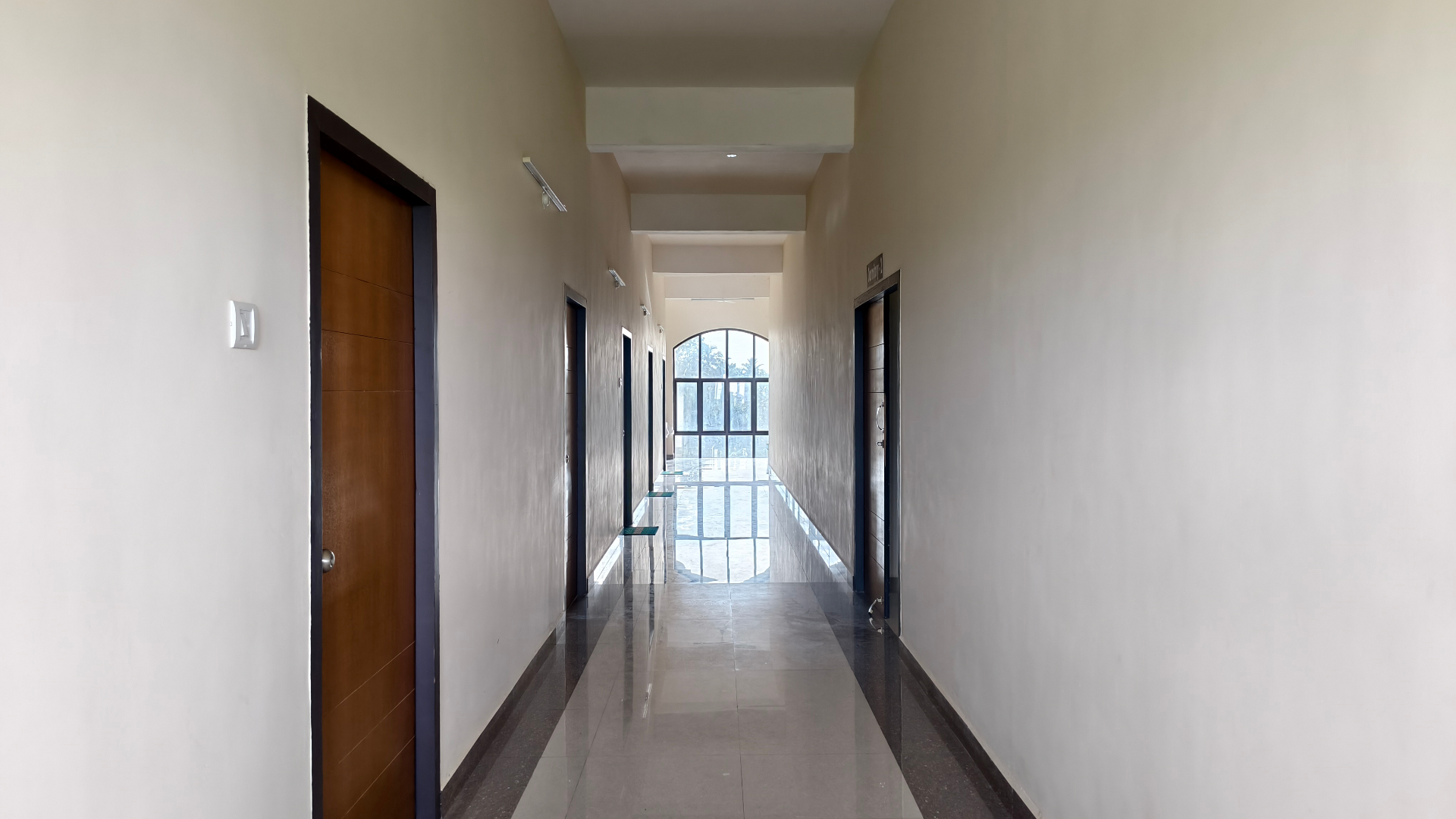 Guest room corridor inside Krupa Sadanam, Chittoor