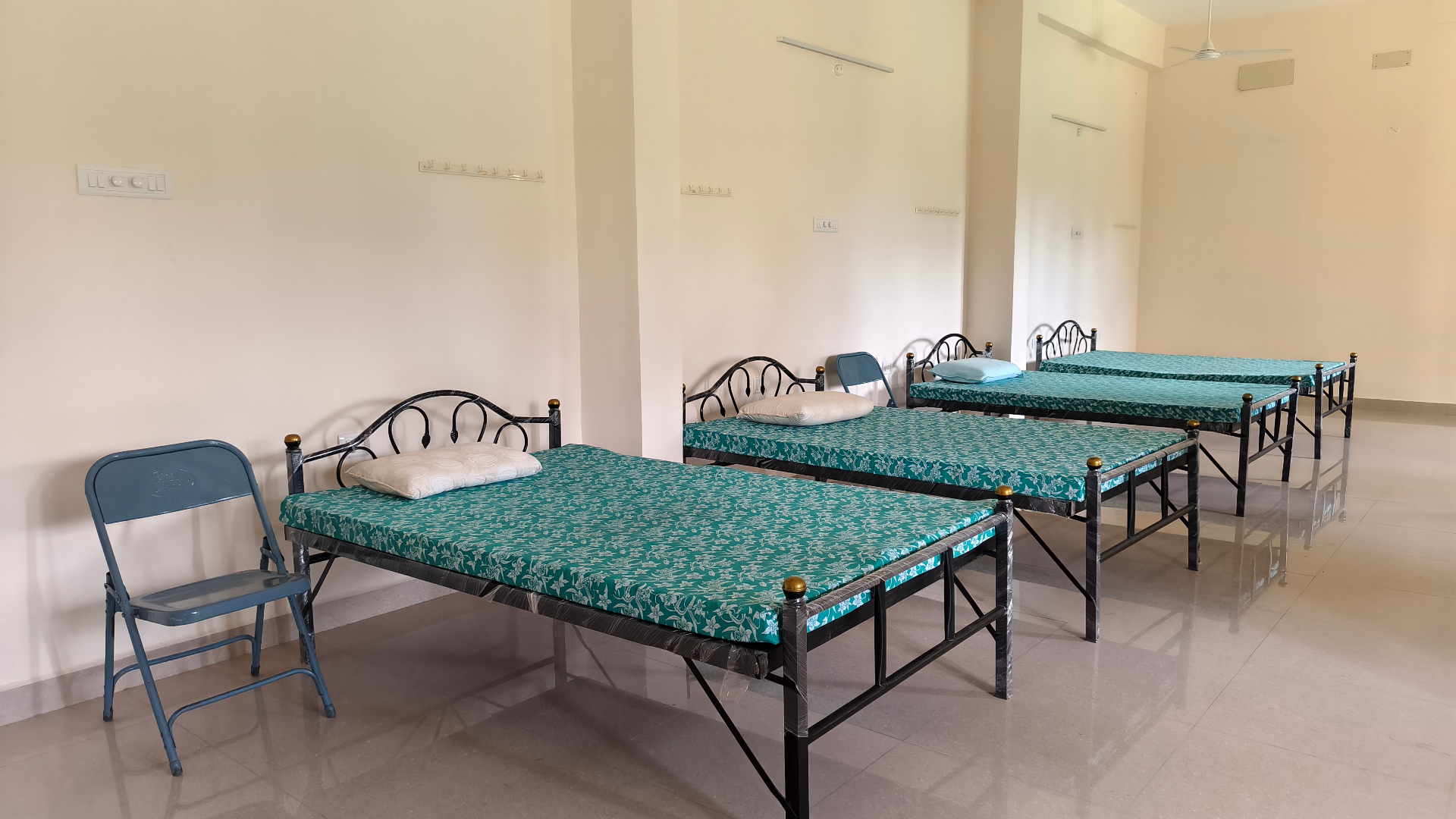 Dormitory beds for retreat groups at Krupa Sadanam